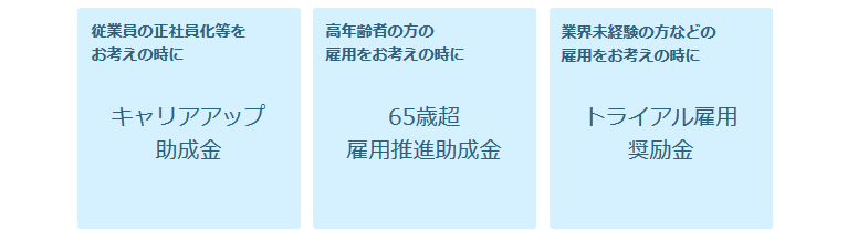 代表的な助成金